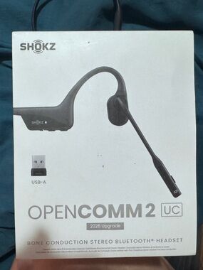 Shokz OpenComm 2 UC Bone Conduction Bluetooth Headset - Black